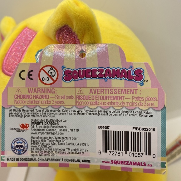 Squeezamals Carol Cat Yellow Squishy Plush Stuffed Animal Toy 6.5” - Picture 4 of 15